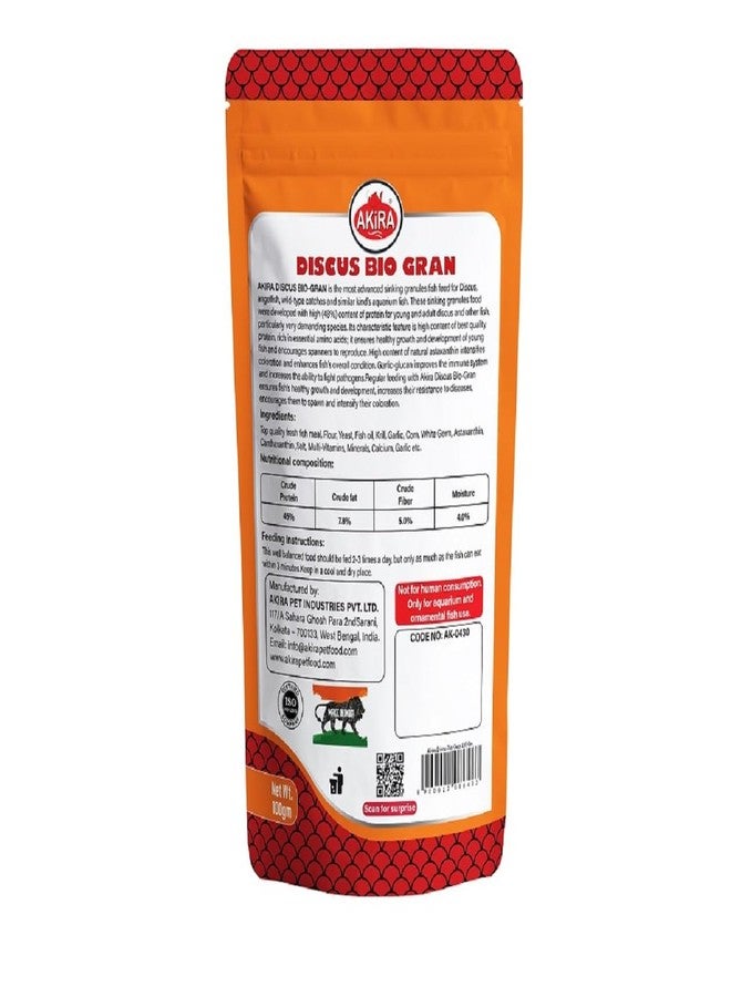 Akira Discus BIO-Gran 100gm. Pouch,Protein 48%(for Discus Fish) - Image 2